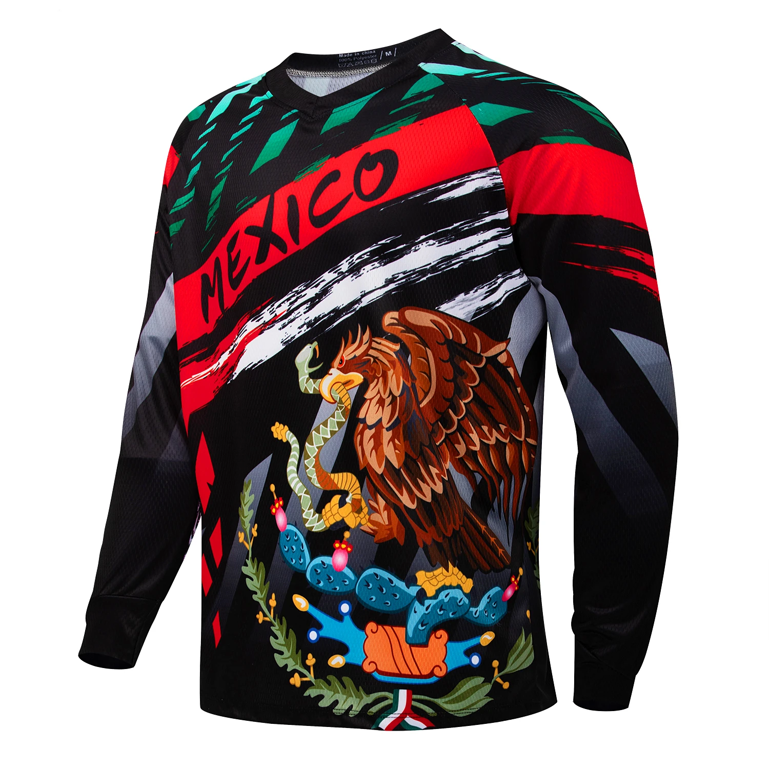 Cycling - Mexico Downhill Cycling Long Sleeve Tee,