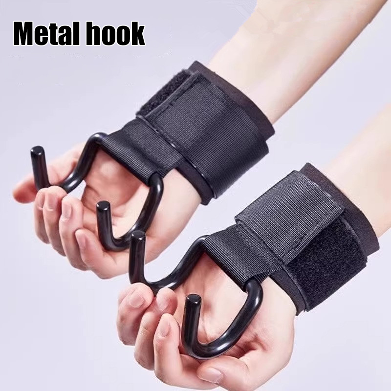 【F】2Pcs Weight Lifting Hooks H - Wrist Wraps Weightlifting Support 评论和价格