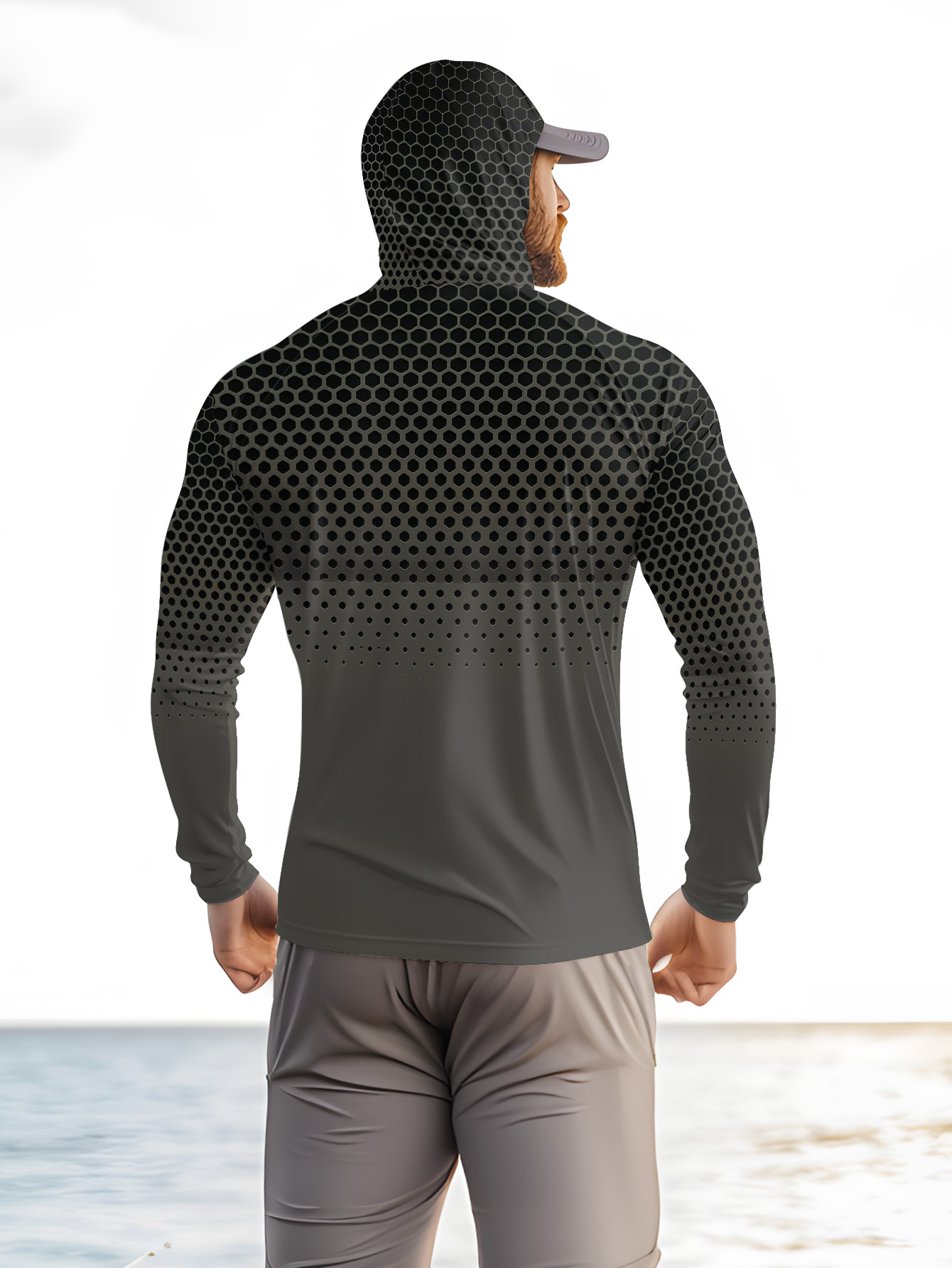 Men Summer Fishing Hoodie With - Fishing 评论和价格