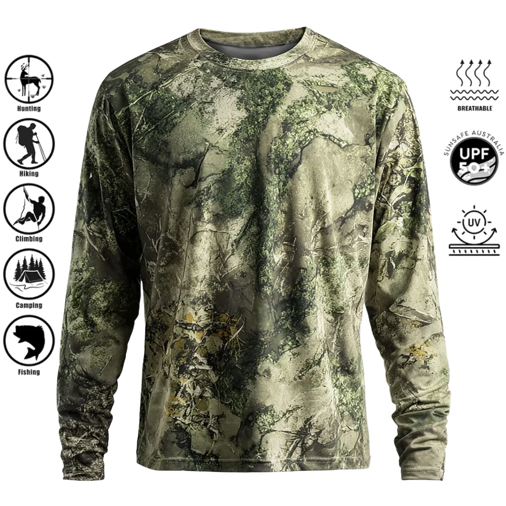 Men Long Sleeve T-shirt Polyes - Hiking 评论和价格
